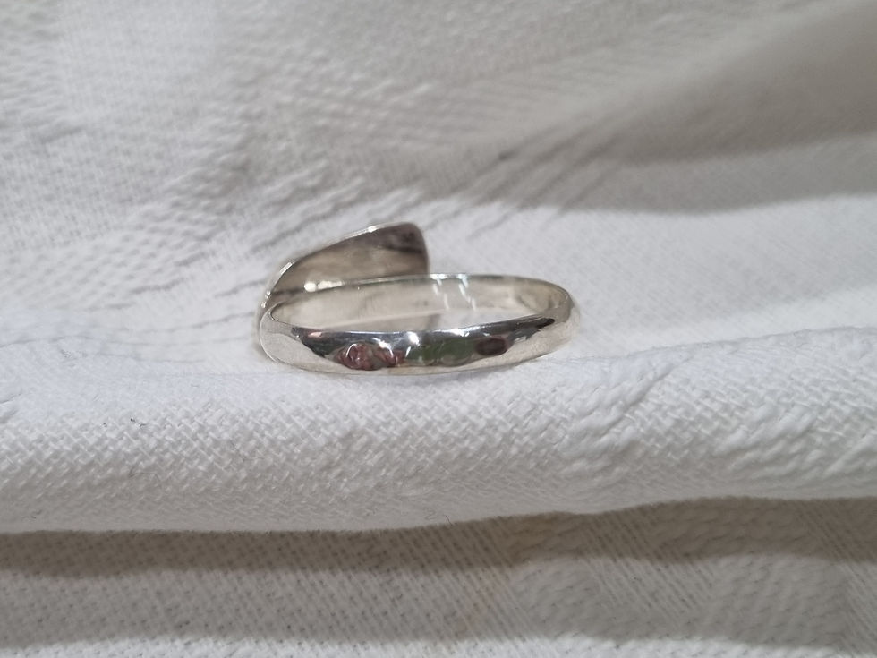 Thumbnail: Sea glass ring / T 1/2 / Sterling silver 
