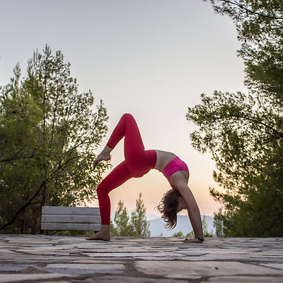 yoga wheel in greece