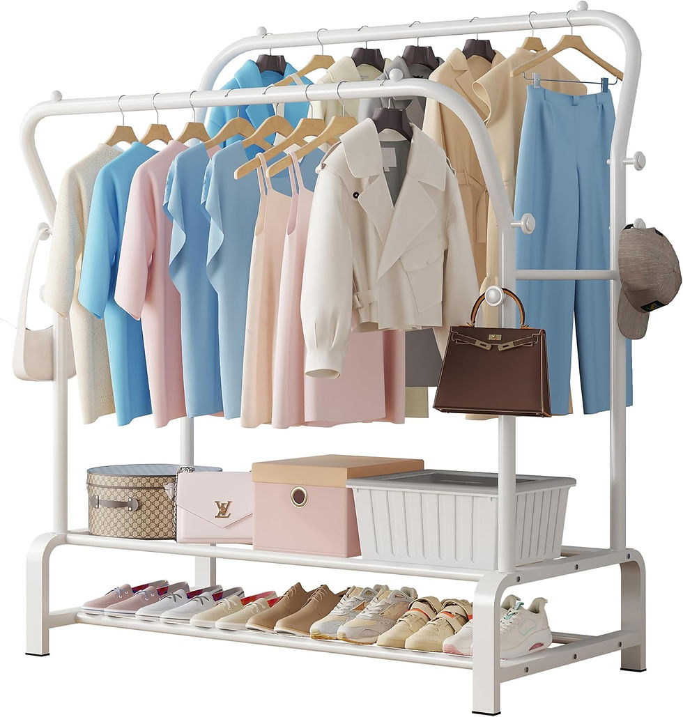 Appendiabiti multifunzionale doppia asta