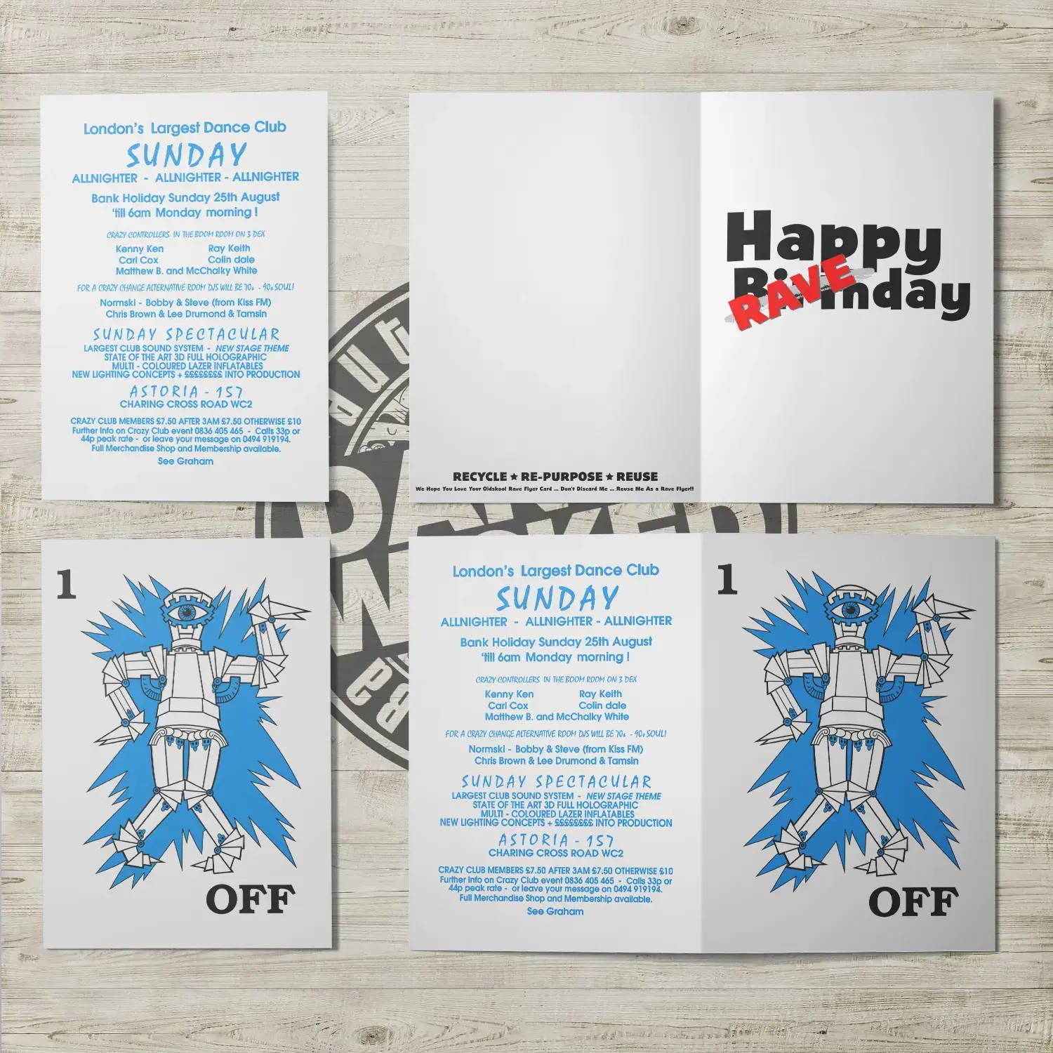 "Crazy Club 1 Off@ The Crazy Club" Birthday Card