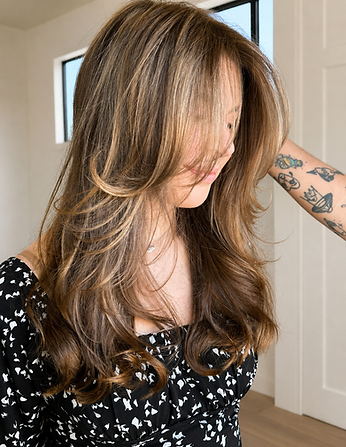 Dimensional brunette balayage in Berkeley CA