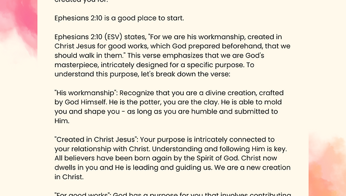 Finding Your Purpose in God