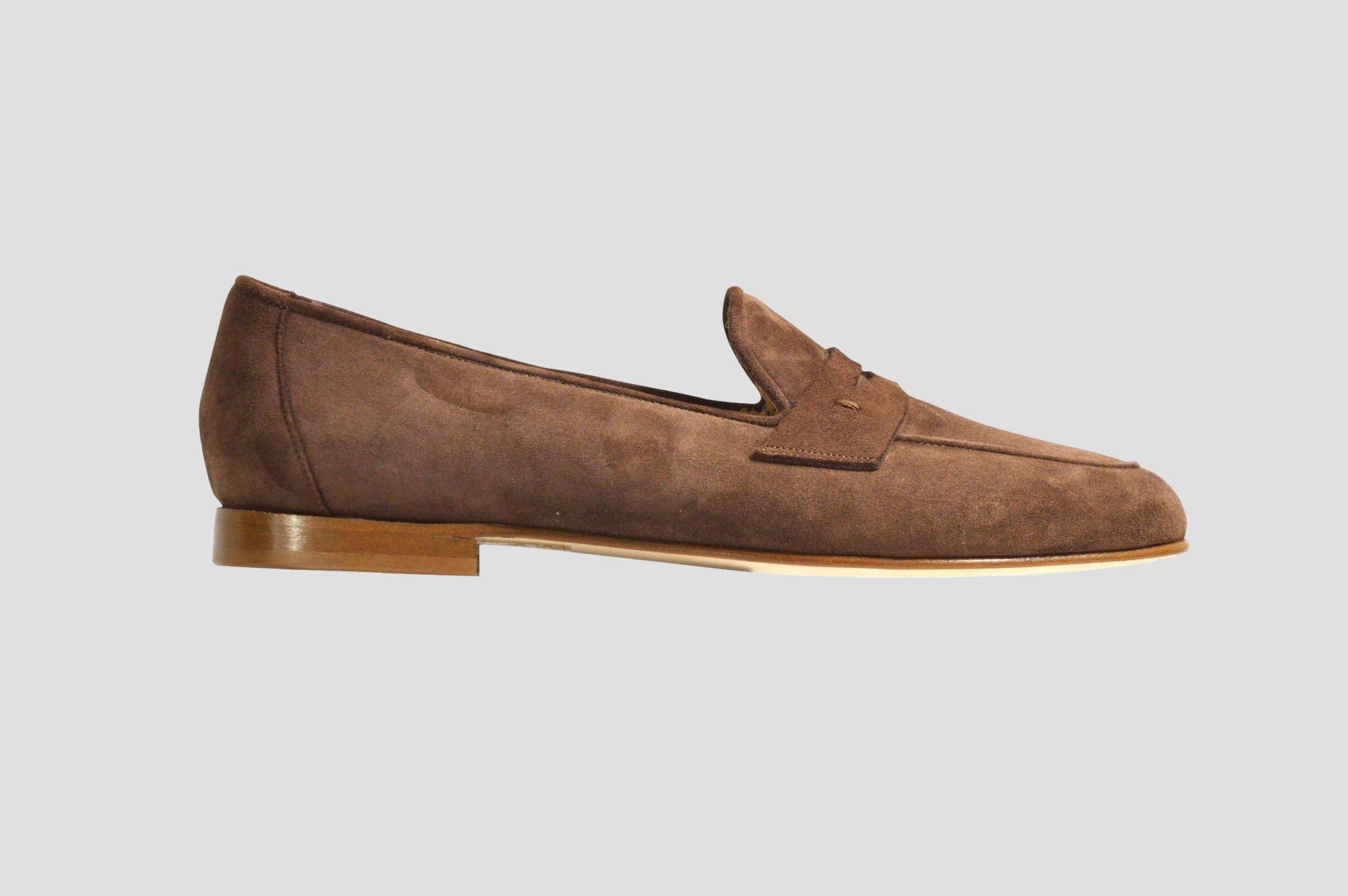 Manovie Toscane Brown Suede Slip-on Loafer