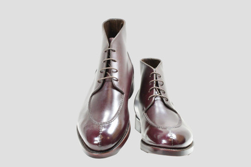 Sky Valet Shoes Split Toe Derby Boot Burgundy