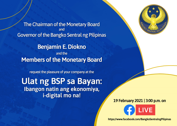 Ulat Ng Bangko Sentral Ng Pilipinas Sa Bayan 19 February 2021