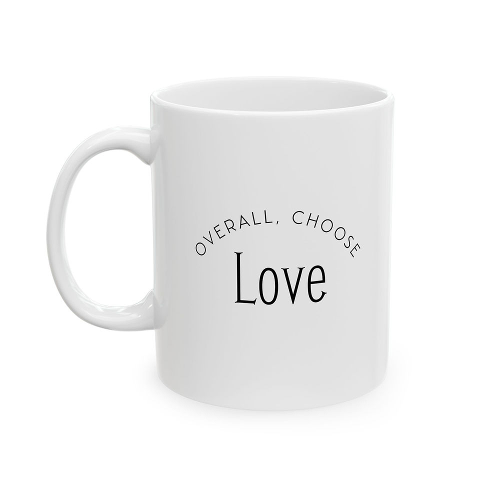 Ceramic Coffee mug with a scripture of Love that will makes the perfect gift!