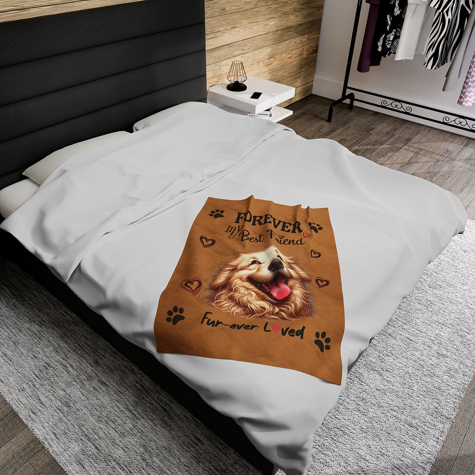 Thumbnail: Velveteen Plush Blanket for Your Furry Bestie