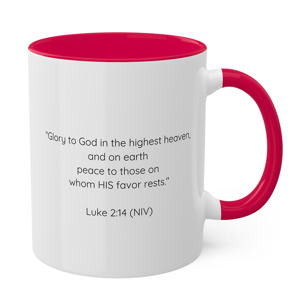 Thumbnail: Merry Christmas Coffee Mug 11oz with Scripture Luke 2:14