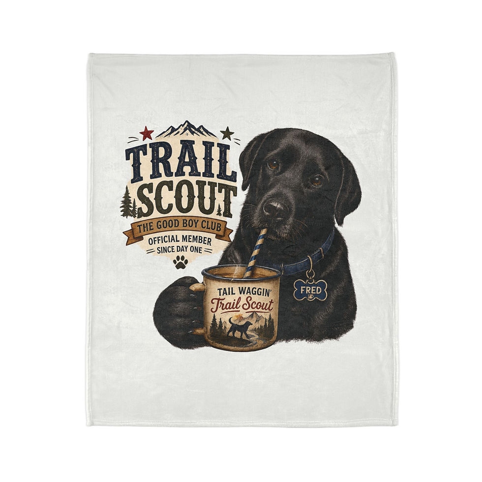 Thumbnail: Blanket - Personalize it!   This is part of our Tail Waggin' Trail Scout Series