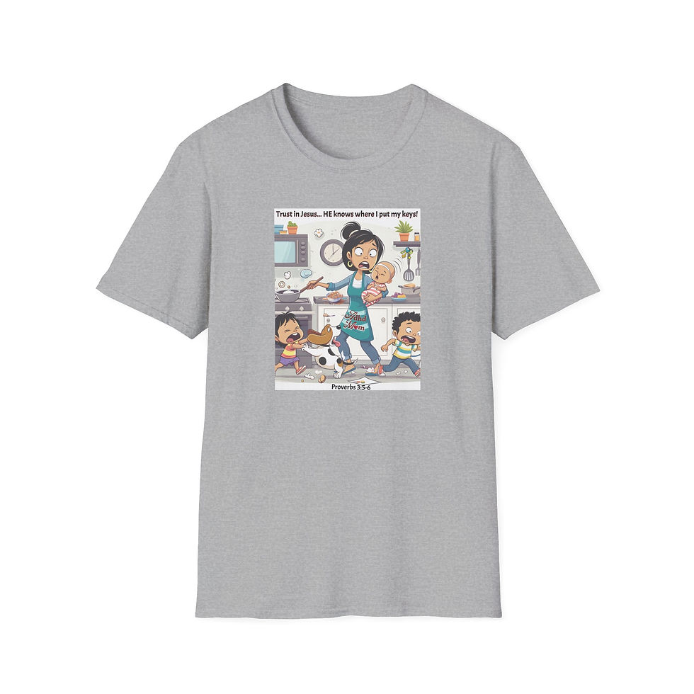 Thumbnail: "Trust in Jesus: He Knows Where I Left My Keys!" T-Shirt - ADHD Mom