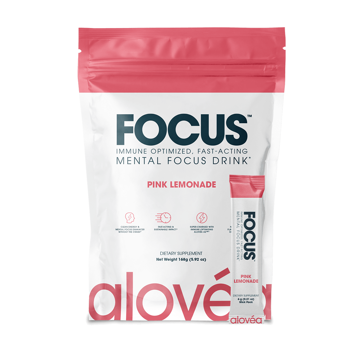 Alovéa FOCUS™ Pink Lemonade Stick Packs