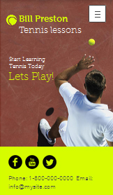 Deportes y Recreación plantillas web – Instructor de tenis