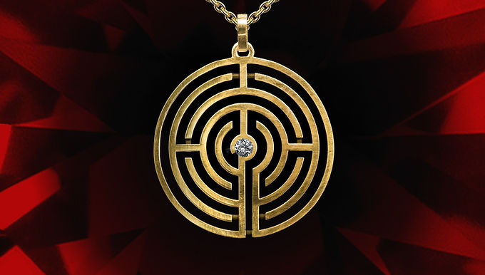 Pendentif aMaze Diamant & Or Jaune