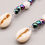 Thumbnail: Rainbow/green Ghanaian Shell Dangle Earring