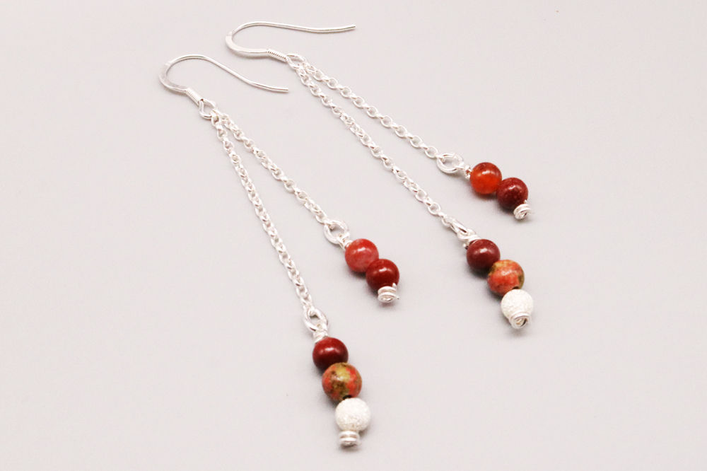 Red Dangle Earring