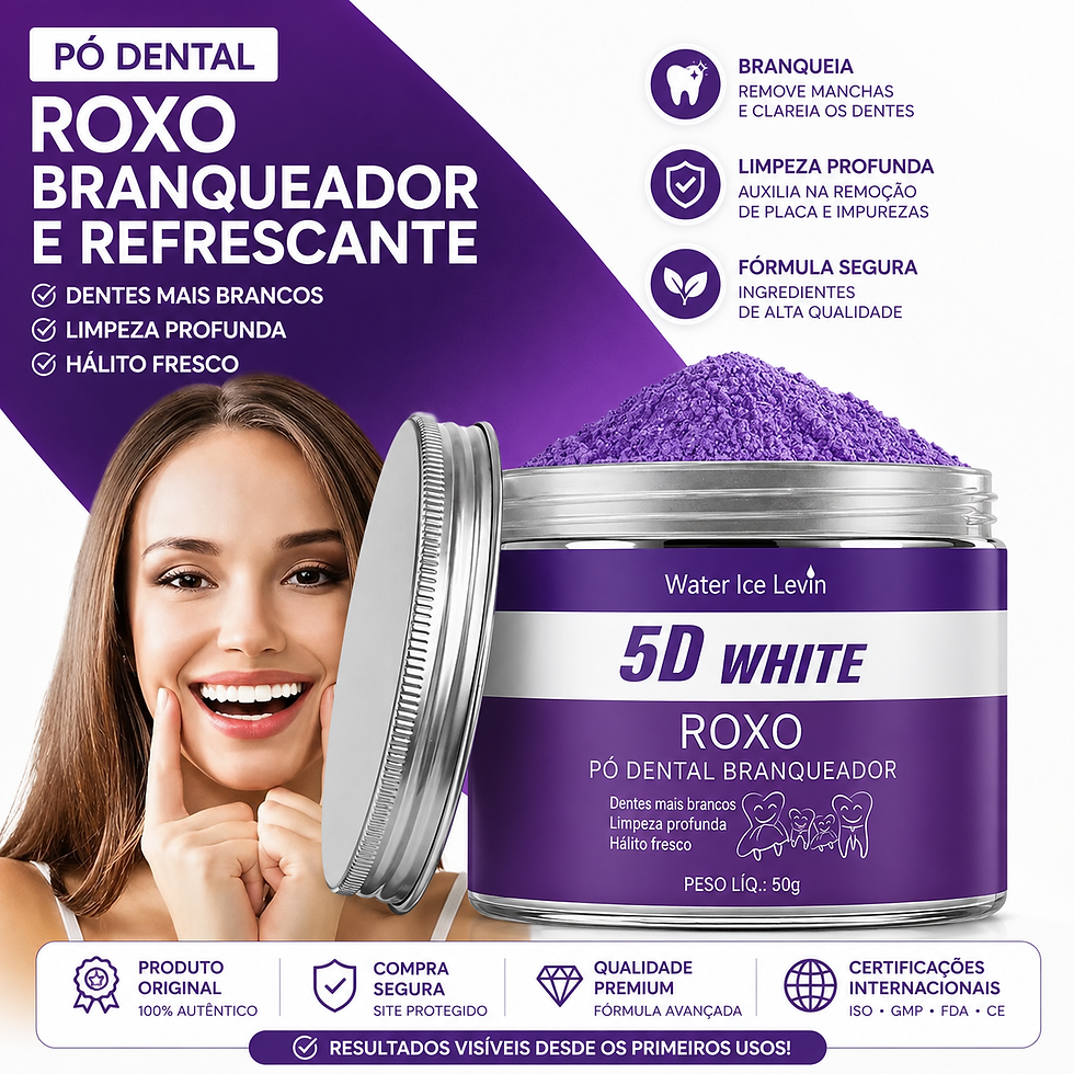 Miniatura: 5D White Purple – O Verdadeiro Pó Clareador Dental 100%Original