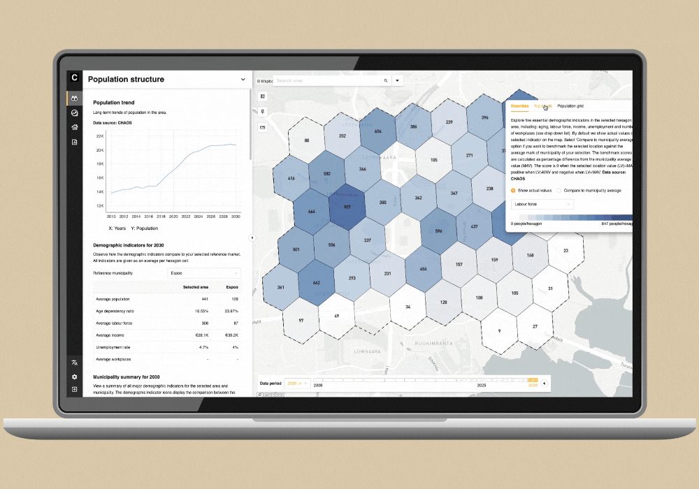 CHAOS Location Intelligence Platform screen recording