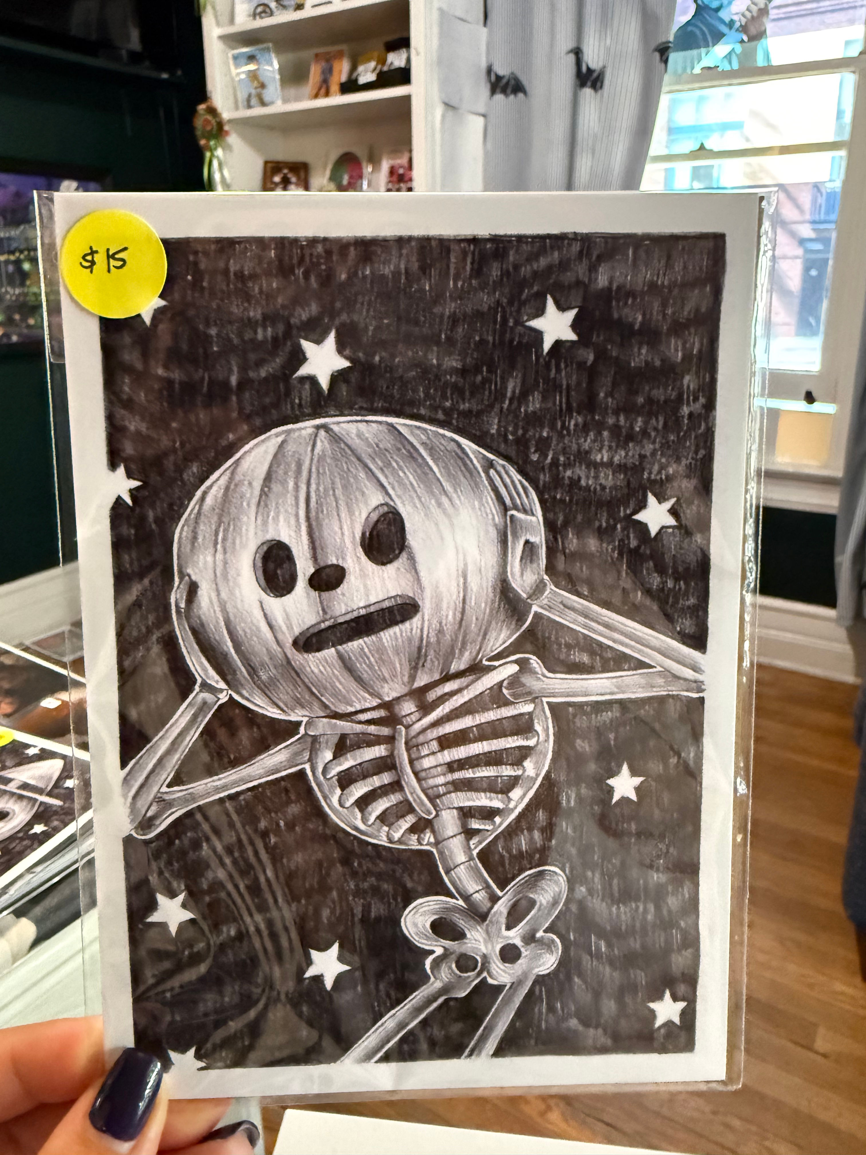 PRINT Danielle Foster "Skeleton Pumpkin"