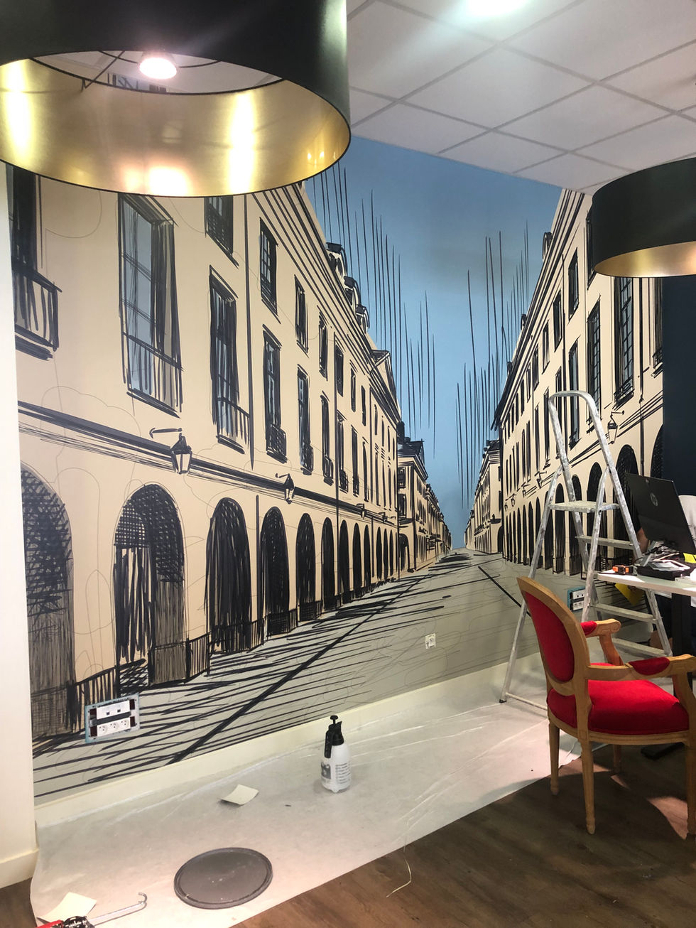Papier peint panoramique de la Rue Royale