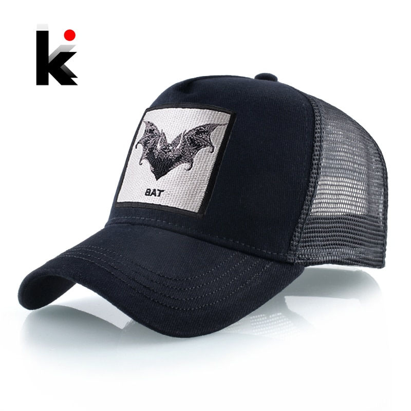 Thumbnail: Casquette de Baseball avec broderie de chauve-souris Unisexe