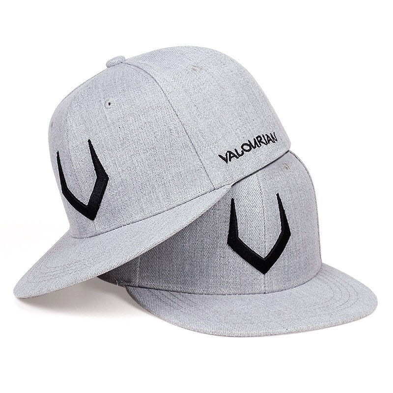 Miniature : Casquette en coton avec corne en 3D brodée, style hip-hop, pour hommes