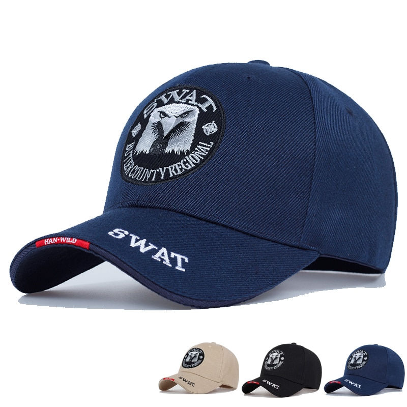 Miniature : Casquette de Baseball Unisexe, SWAT, militaire, aigle brodé