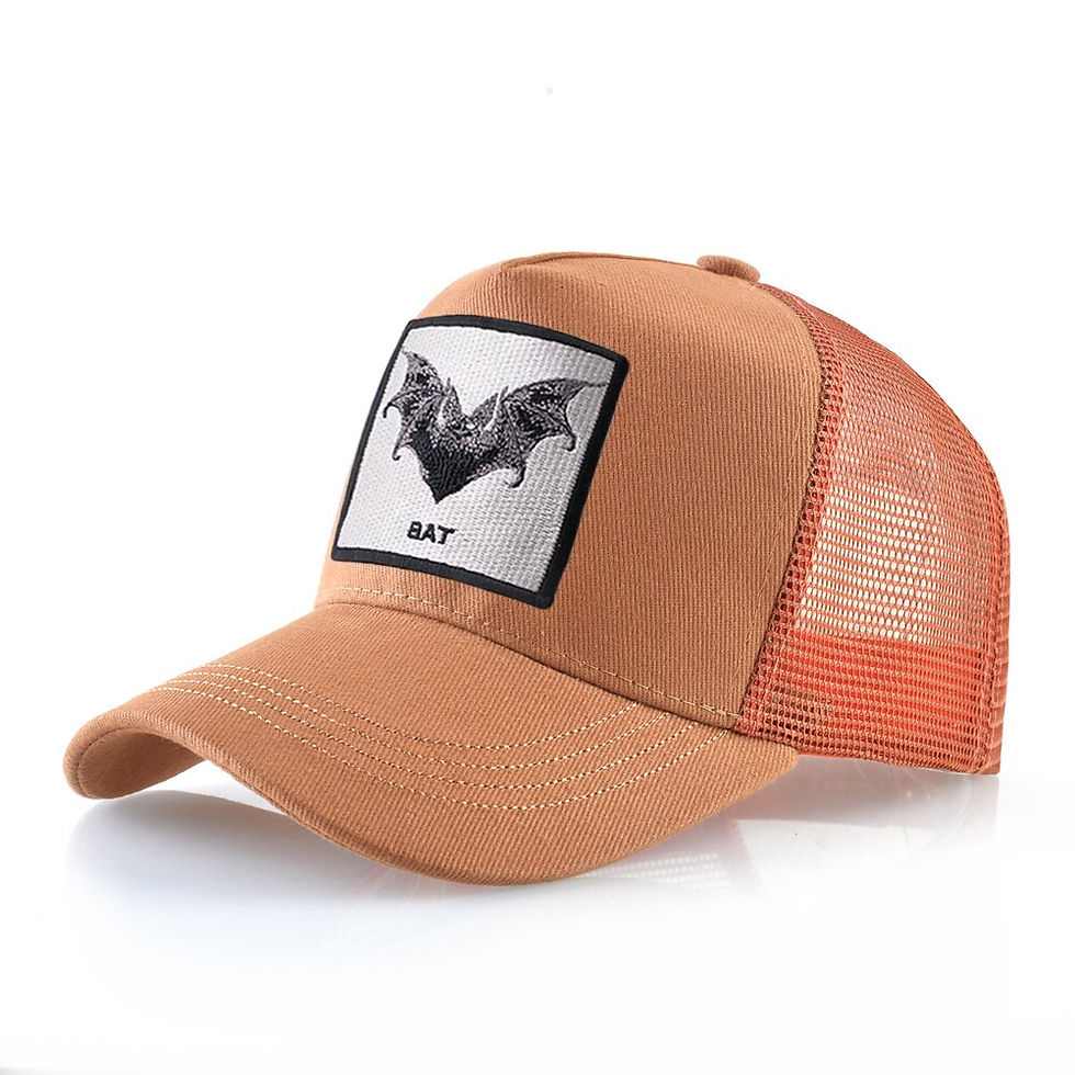 Thumbnail: Casquette de Baseball avec broderie de chauve-souris Unisexe
