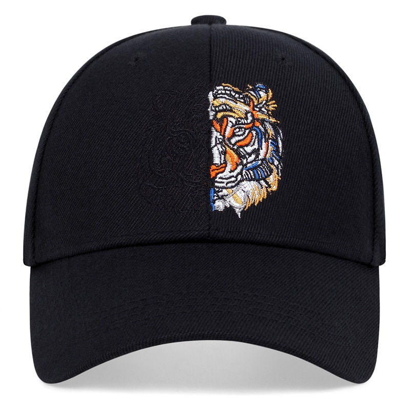 Miniature : Casquette de Baseball Unisexe, brodée avec tête de tigre