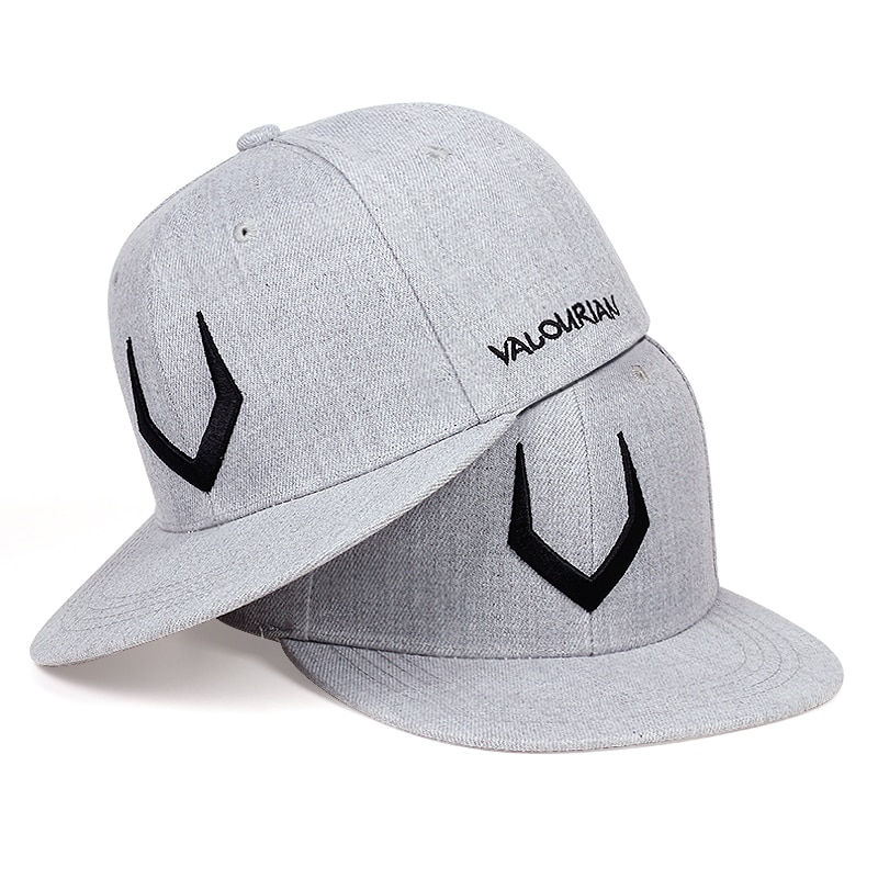 Miniature : Casquette en coton avec corne en 3D brodée, style hip-hop, pour hommes