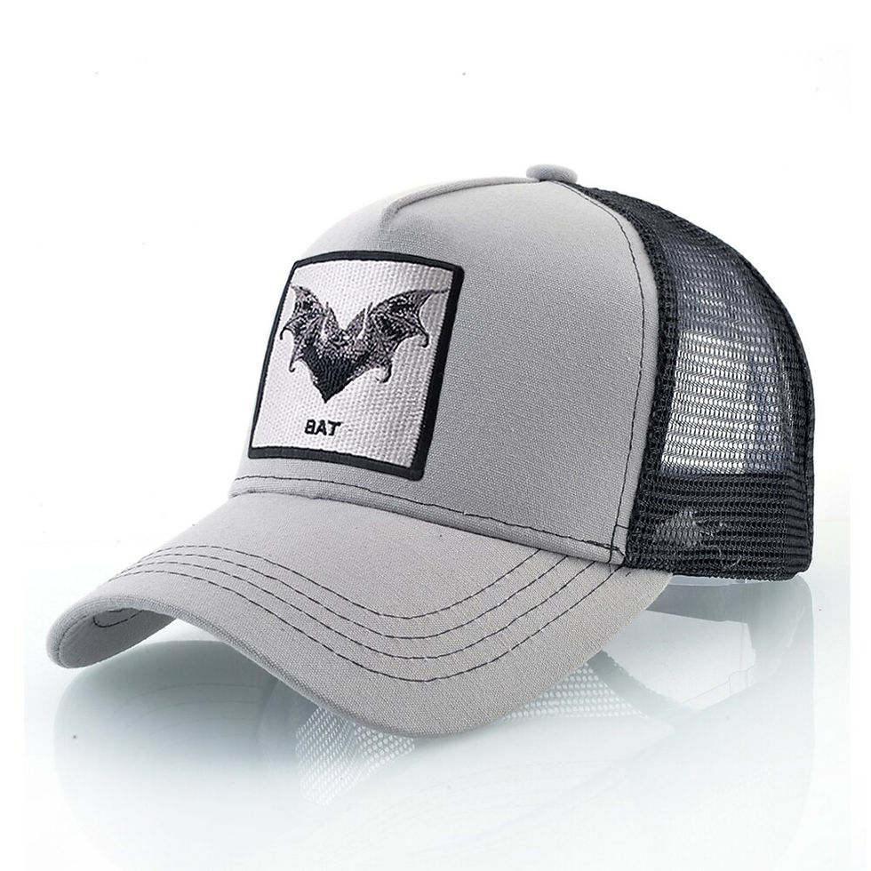 Thumbnail: Casquette de Baseball avec broderie de chauve-souris Unisexe