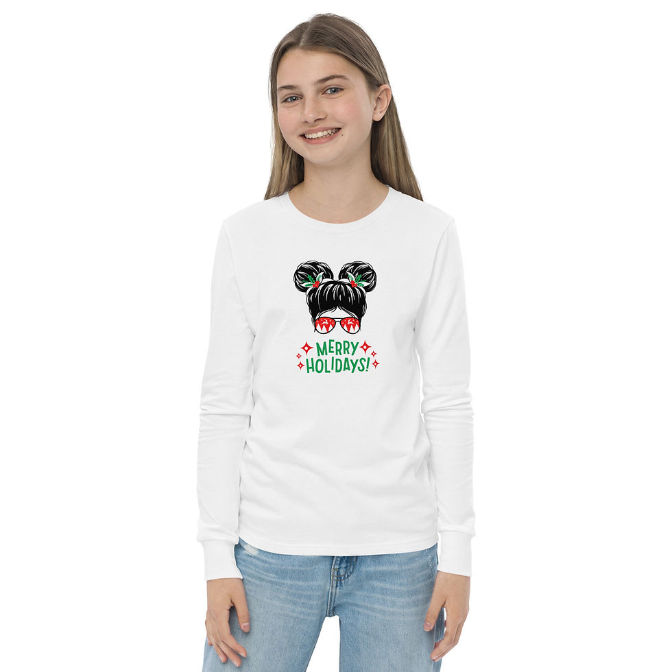 Thumbnail: Daughter Christmas Youth long sleeve tee