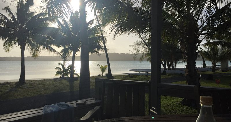 Views from the patio to the beach