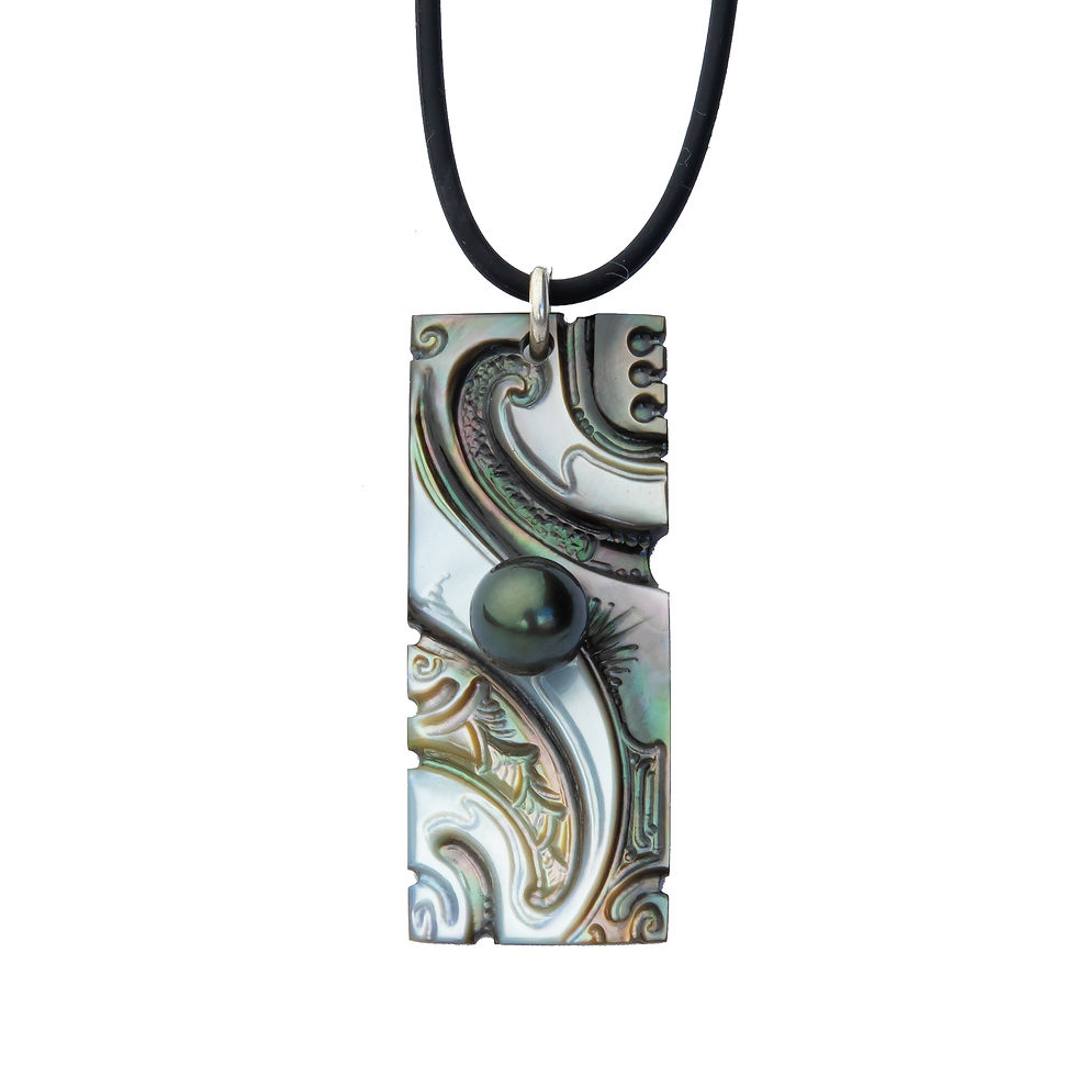 P48 Mother of Pearl Black Pearl Pendant