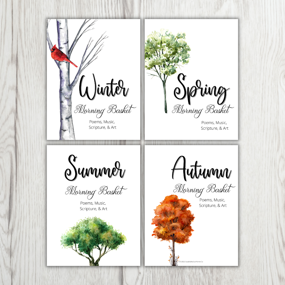 Four Seasons Charlotte Mason-Inspired Morning Basket Bundle