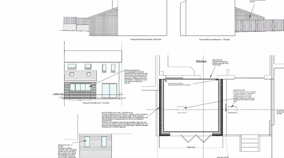 These plans show all of the information needed for the construction of the building. Full plans drawn for planning permission and building regulations