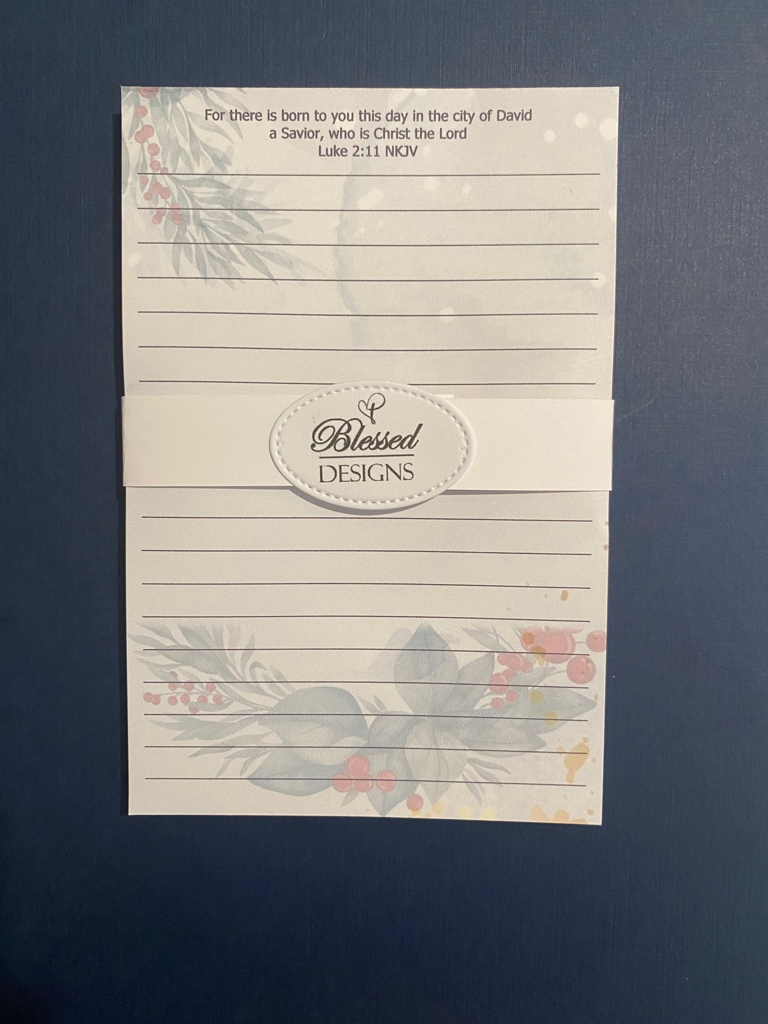 Winter Theme Notepad with Scriptures  