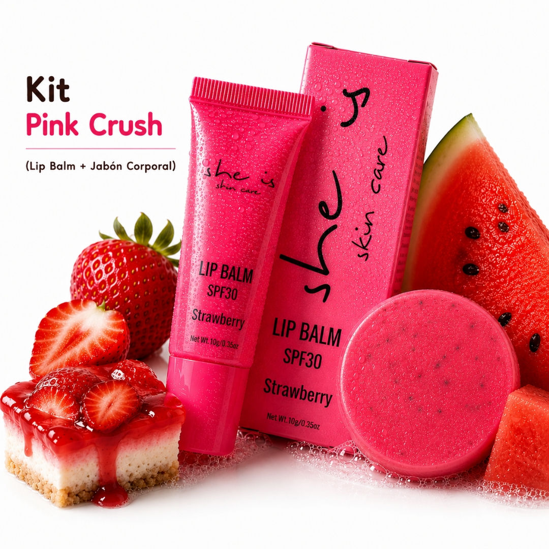 Kit Pink Crush (Lip Balm SPF30 10g + Jabón Corporal Artesanal 80g)