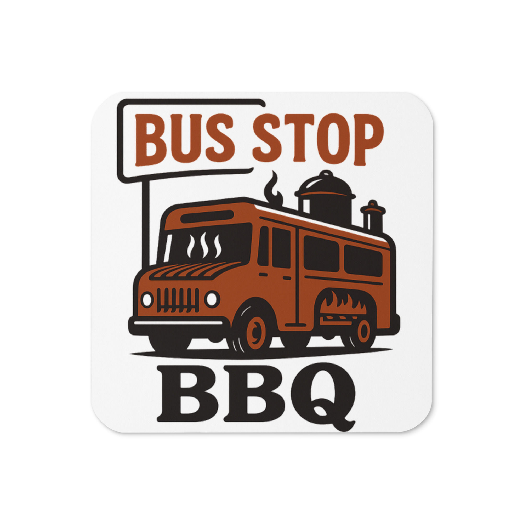 Bus Stop BBQ Cork Coaster