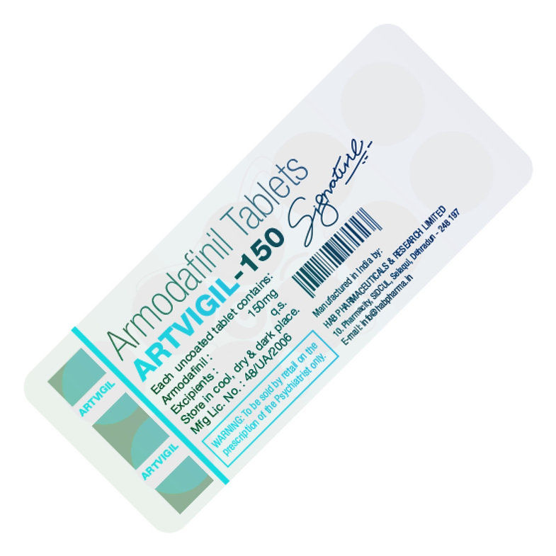 Buy Artvigil 150mg Armodafinil Tablets Online – Improve Wakefulness & Focus