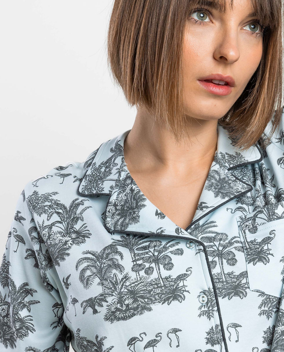 Miniature : Pyjama bleu et gris foncé ref 64690