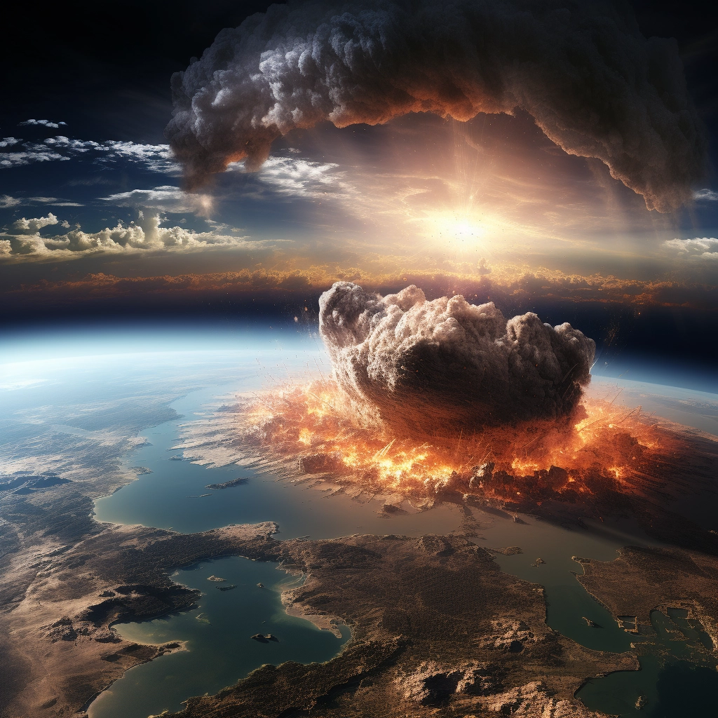 Explosion d'une météorite