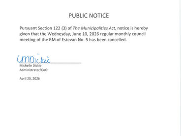 Public Notice | Cancelled Meeting