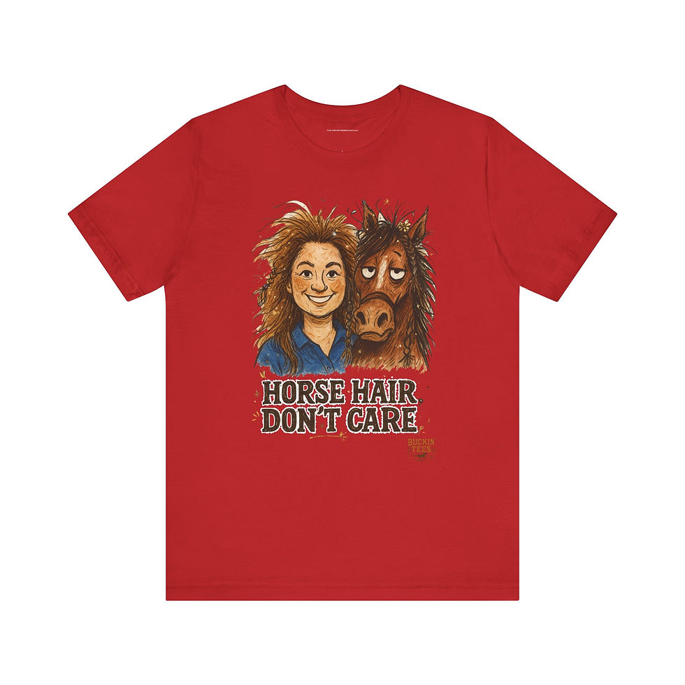 Thumbnail: Horse Hair Don’t Care Horse Lover Shirt - BT00001-1