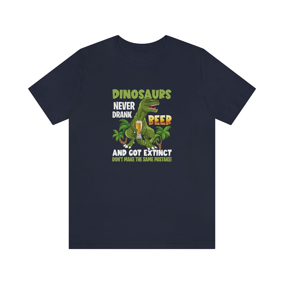 Thumbnail: Beer humor t-shirt on navy tee.