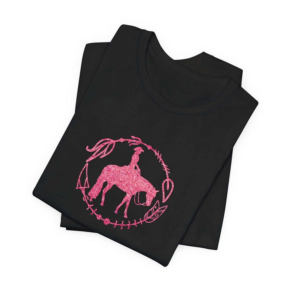 Folded view of Pink Glitter Cowgirl Shirt – cowgirl western shirt.