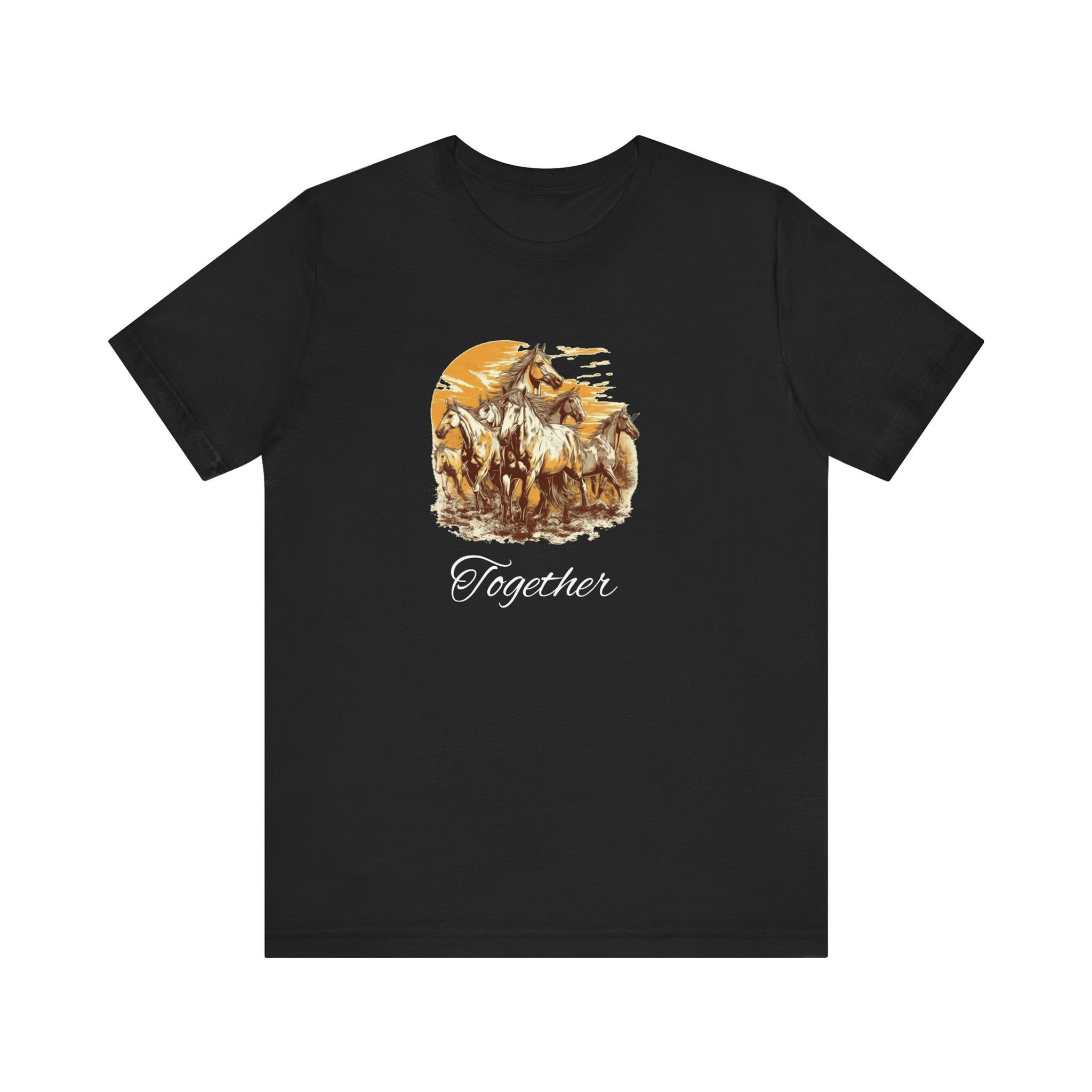 Together Horse Lover Shirt front view – horse herd shirt.