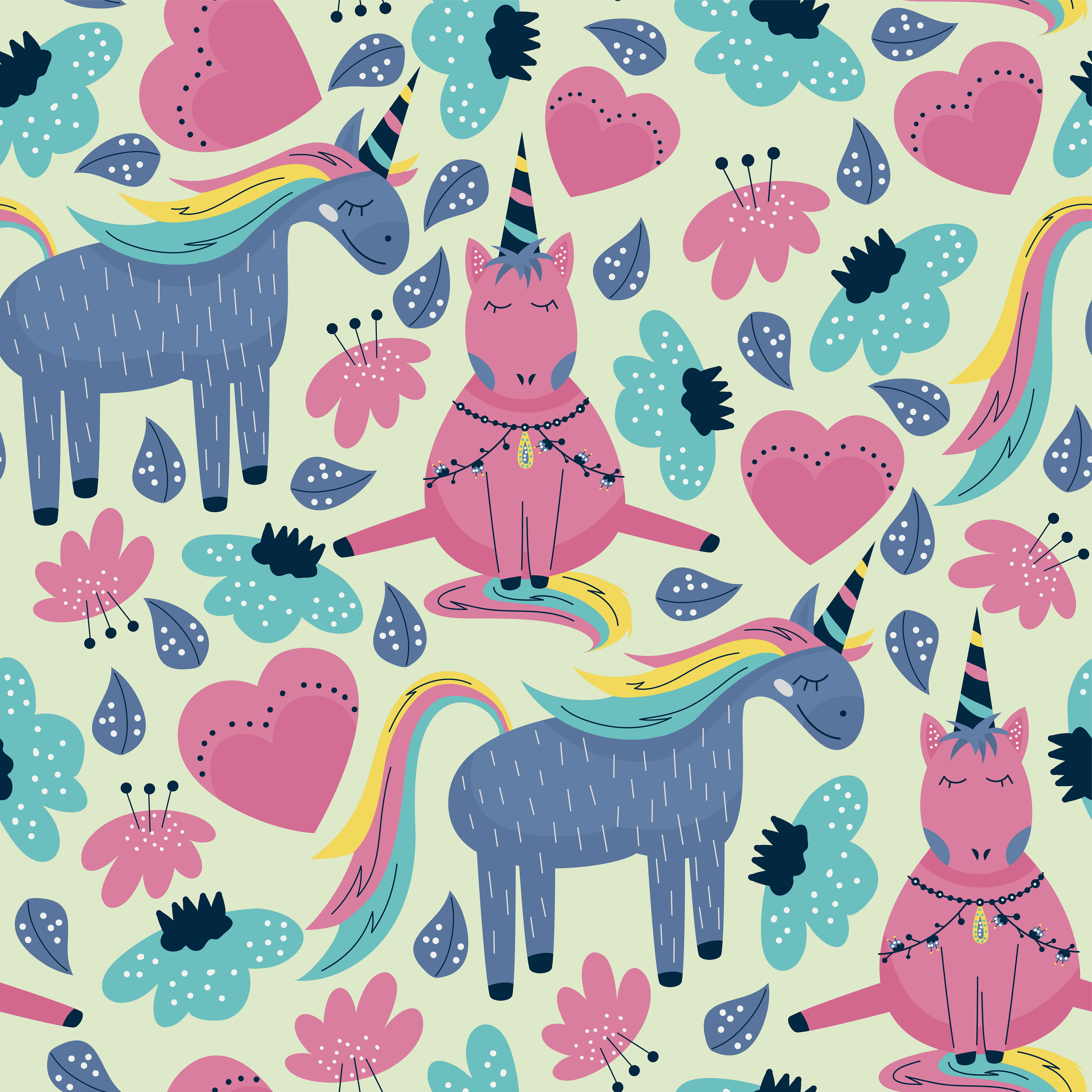 Unicorn Pattern # 9 Blanket cover