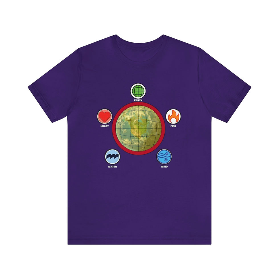 Thumbnail: Eco hero shirt on purple tee.