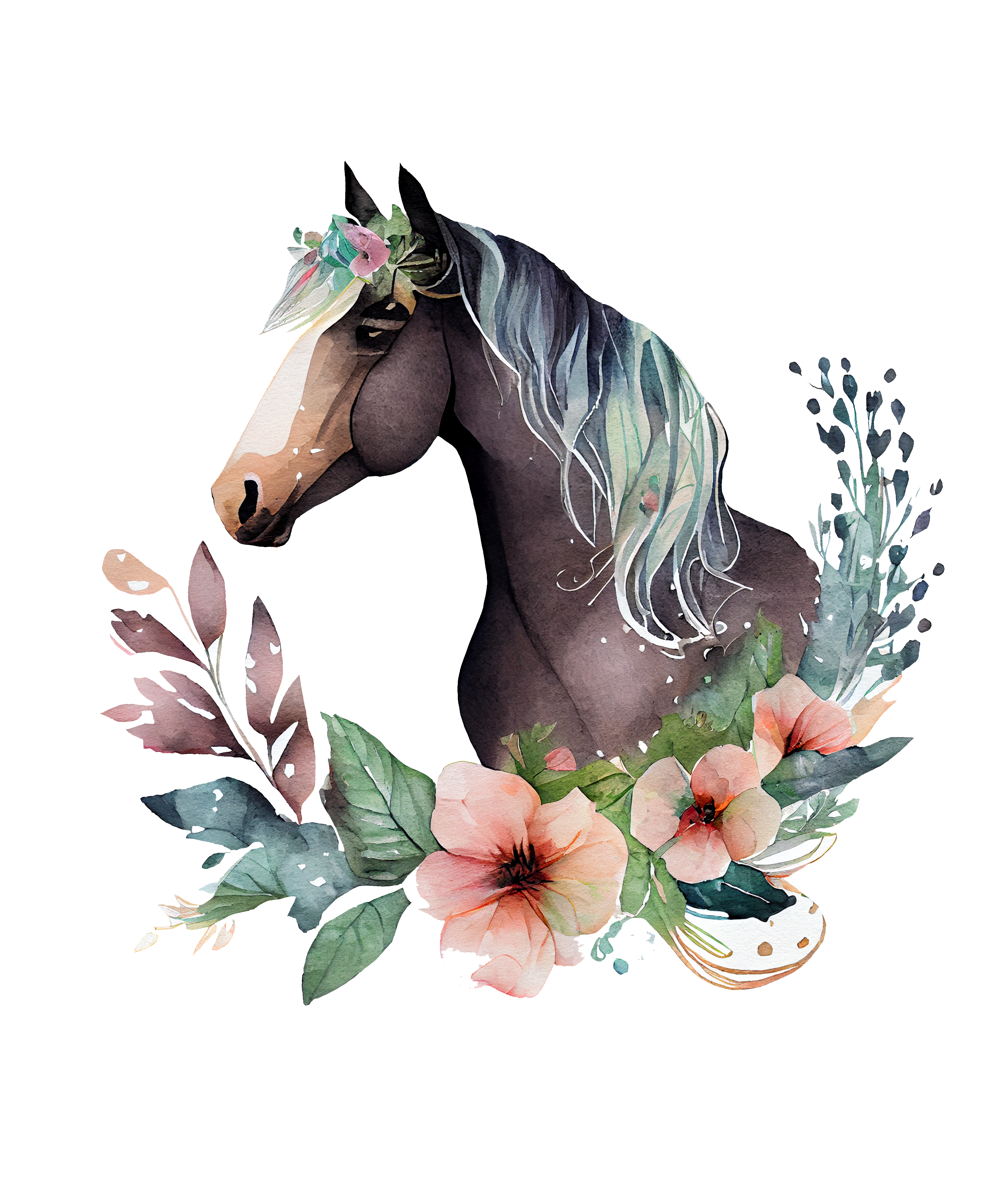 Floral Horse v3 - BT00120-1