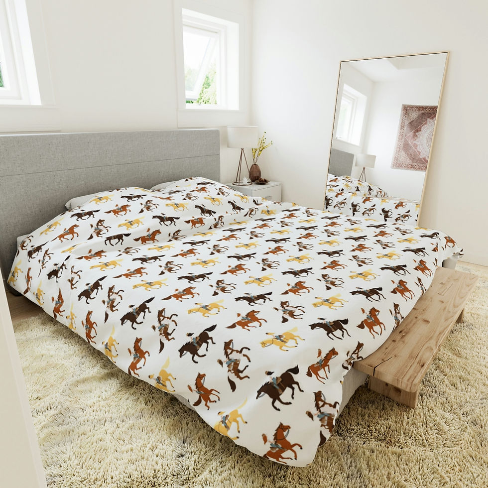 Thumbnail: Horse Pattern Blanket, Bed Cover